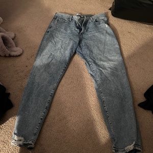 Abercrombie Curvy Skinny Jean with Criss Cross Waistband